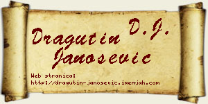 Dragutin Janošević vizit kartica